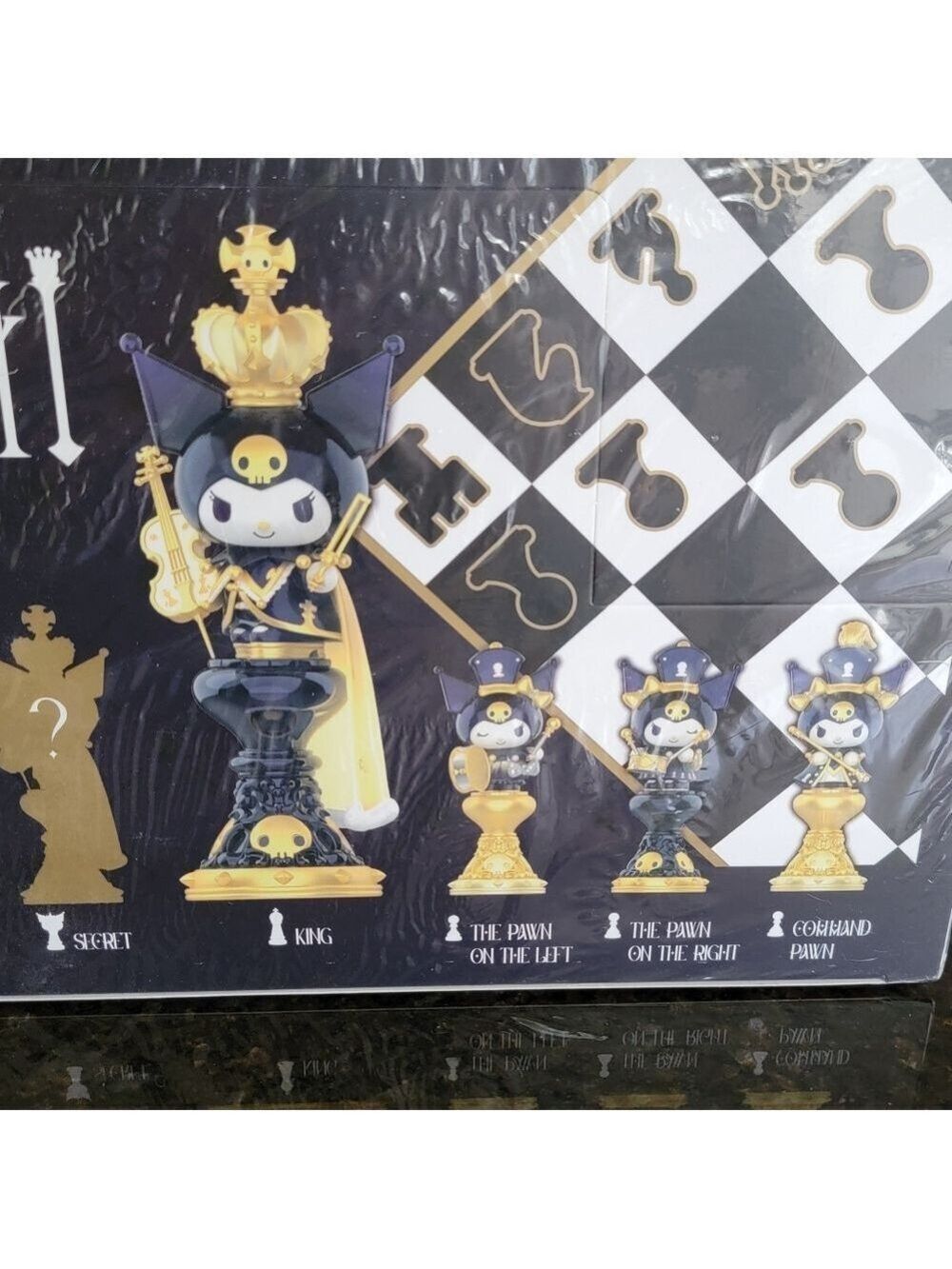 Kuromi Chess Set with Black and Gold Pieces #2742 - Picture 9 of 12